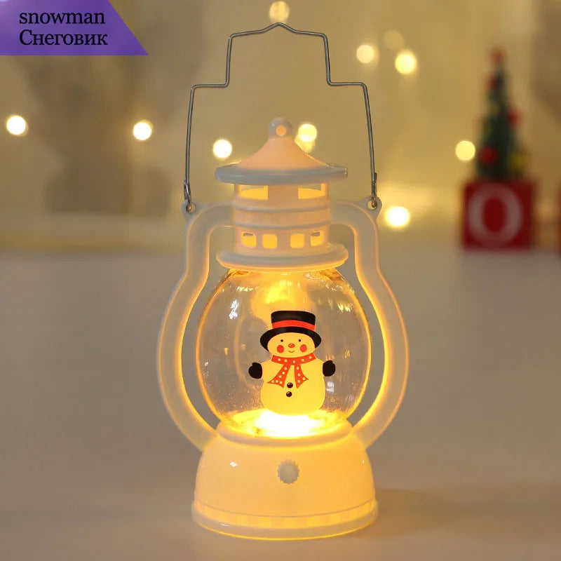 LED Santa & Snowman Lanterns