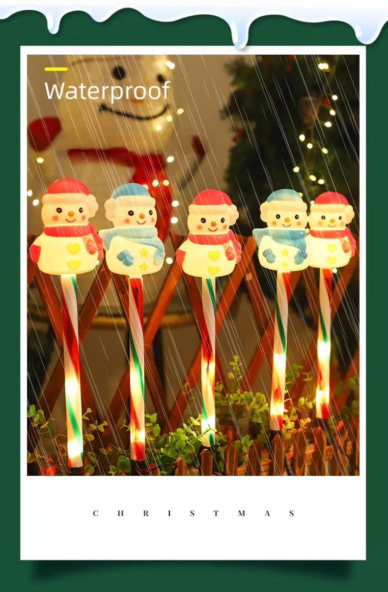 LED Snowman & Santa Garden Lights