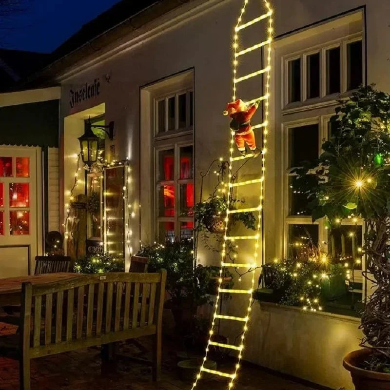 Santa LED Ladder String Lights