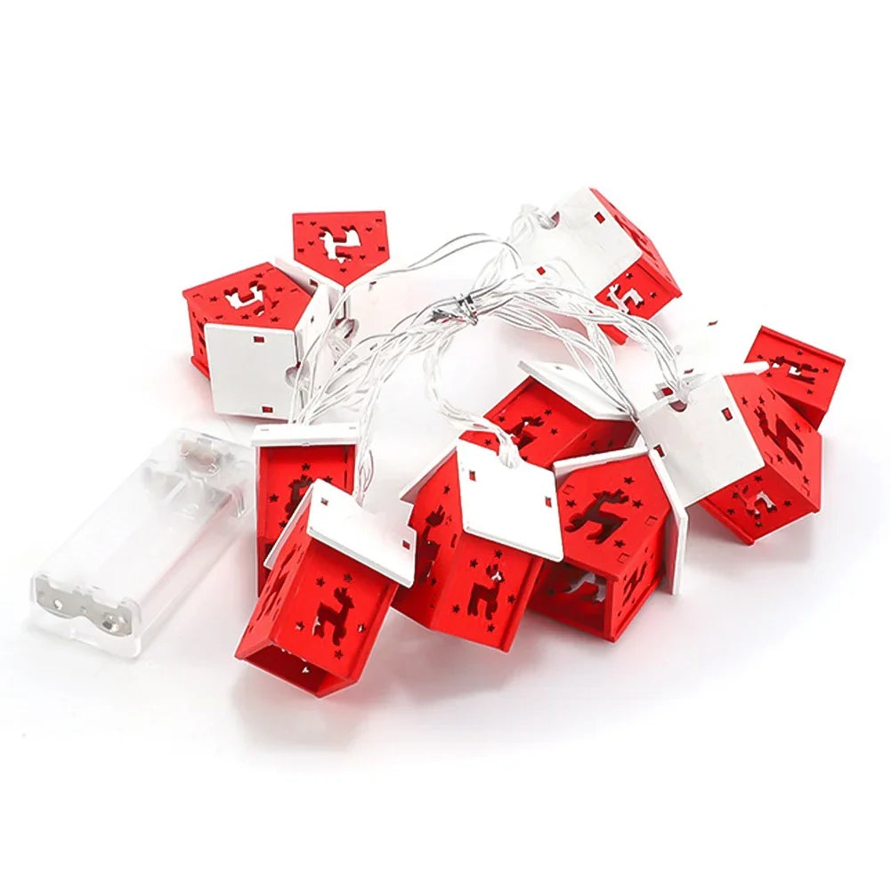 2m LED Wooden Christmas Wreath