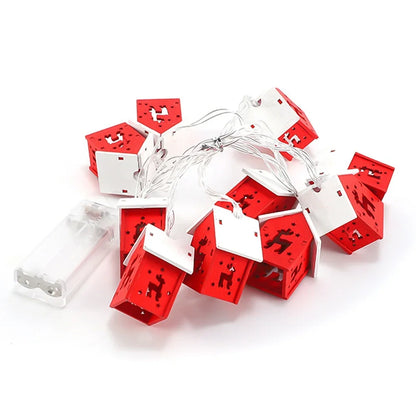 2m LED Wooden Christmas Wreath