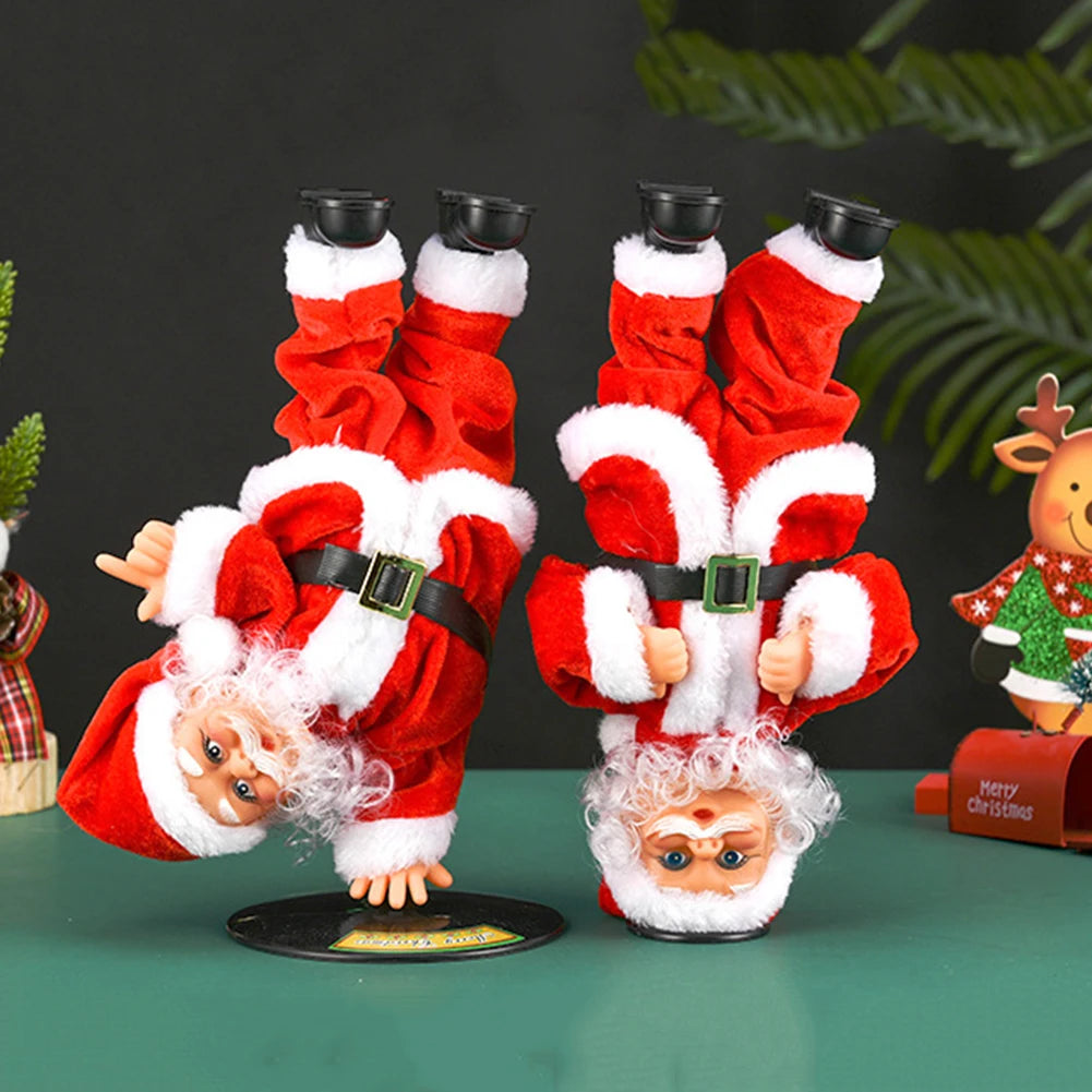 Music Dancing Headstand Santa