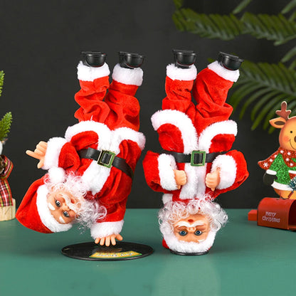 Music Dancing Headstand Santa