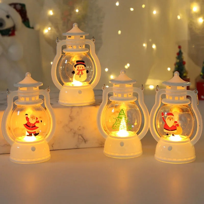 LED Santa & Snowman Lanterns