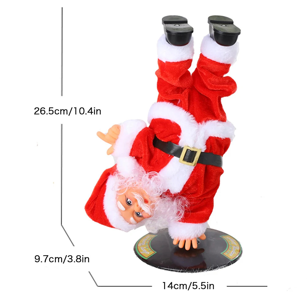 Music Dancing Headstand Santa