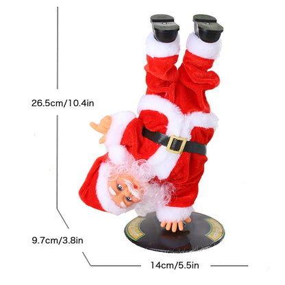 Music Dancing Headstand Santa