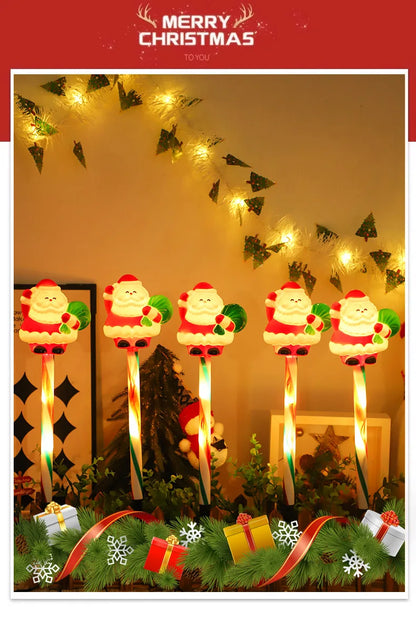 LED Snowman & Santa Garden Lights