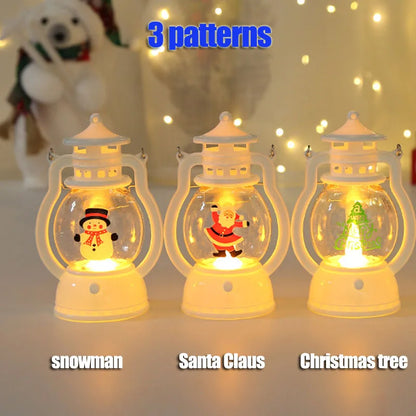 LED Santa & Snowman Lanterns