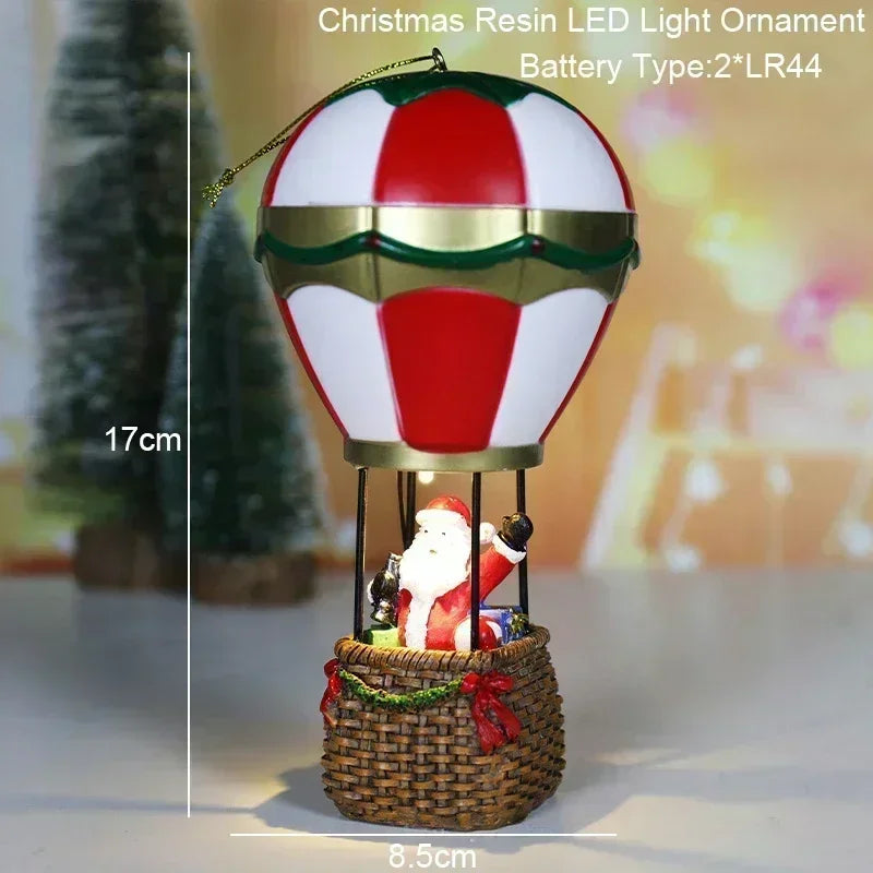LED Christmas resin ornaments