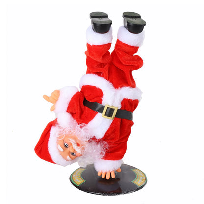 Music Dancing Headstand Santa