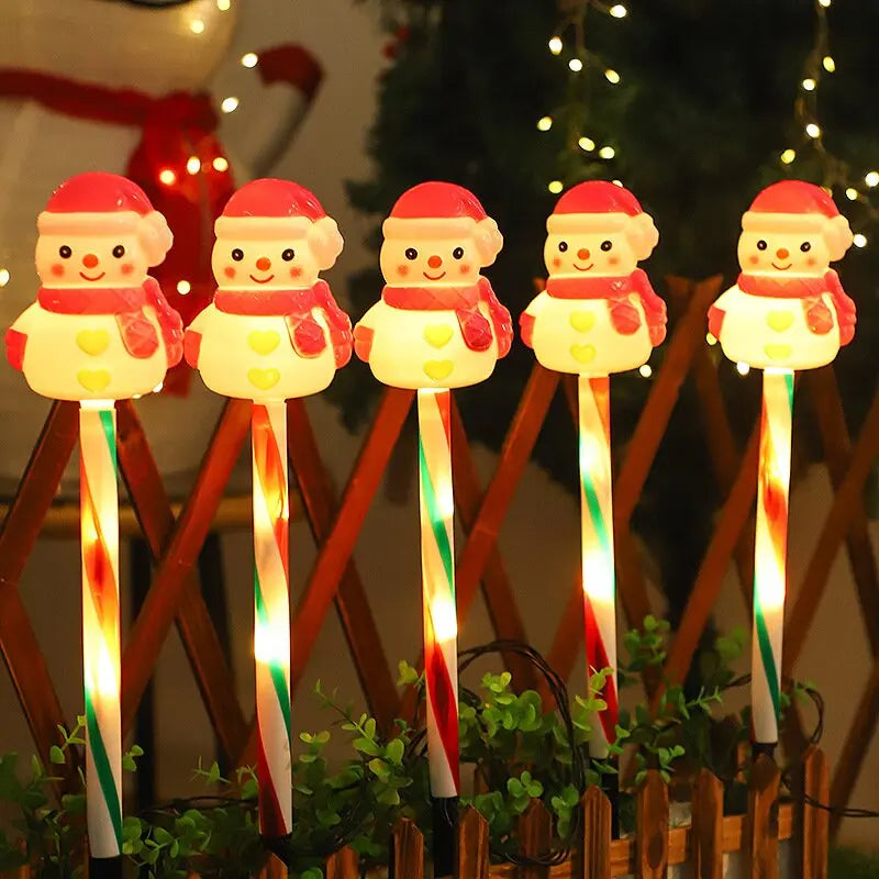 LED Snowman & Santa Garden Lights