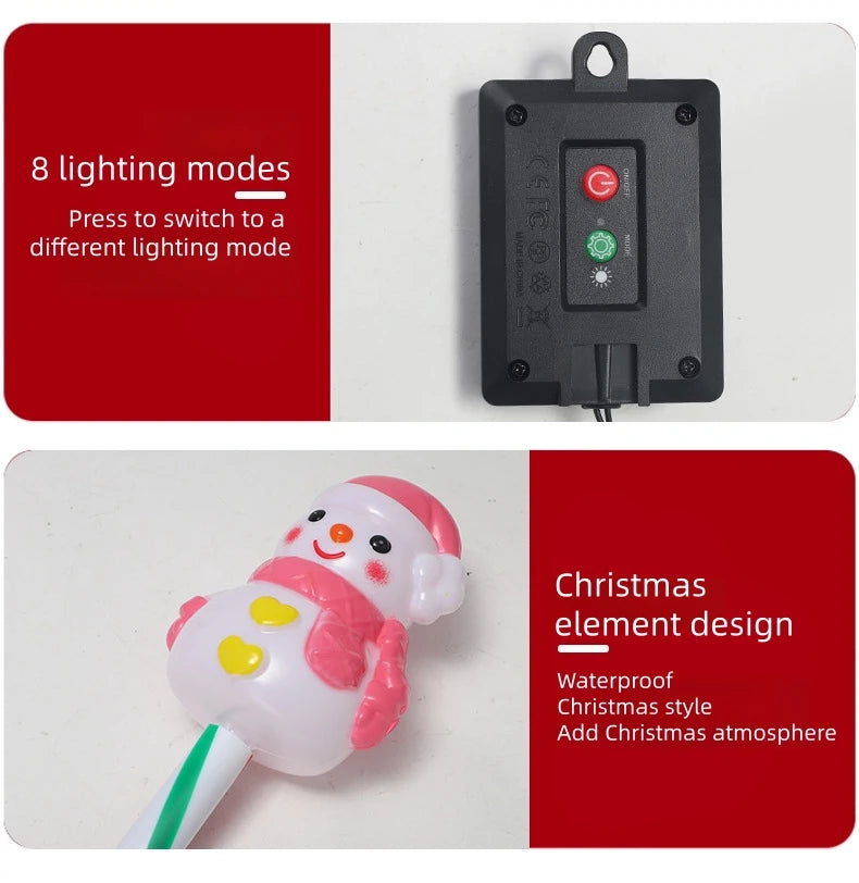 LED Snowman & Santa Garden Lights