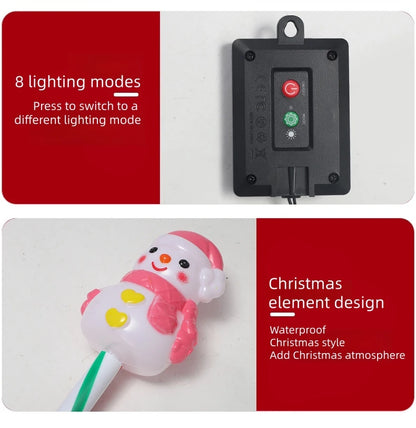 LED Snowman & Santa Garden Lights