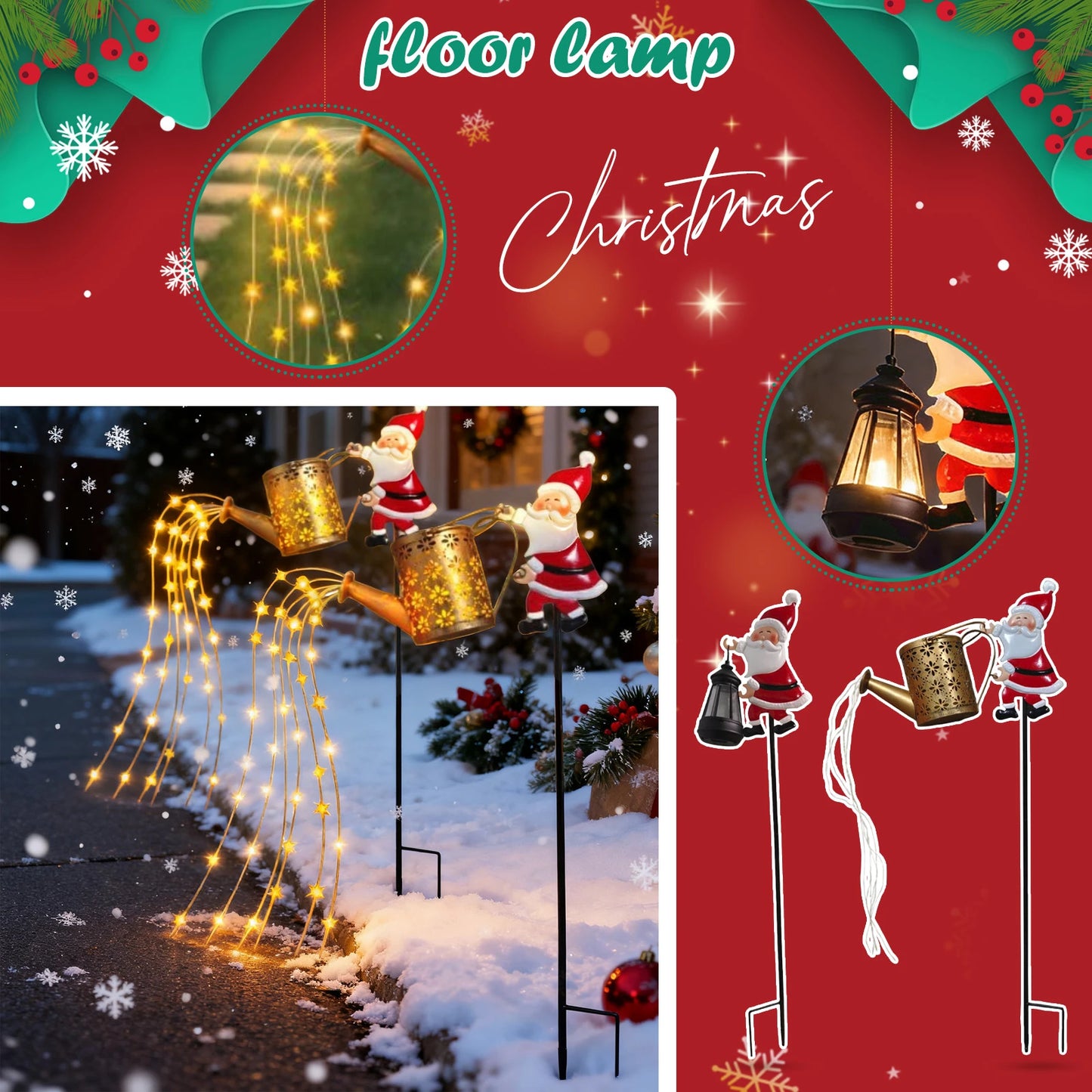 Solar Santa Garden Light