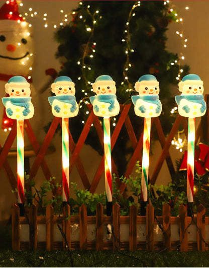LED Snowman & Santa Garden Lights
