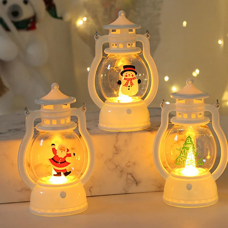 LED Santa & Snowman Lanterns
