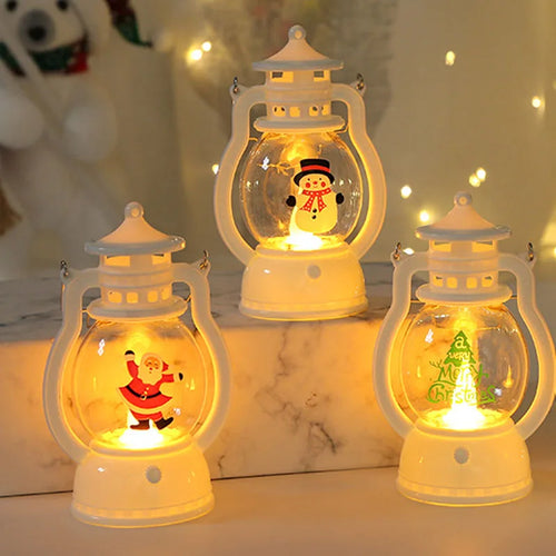 LED Santa & Snowman Lanterns