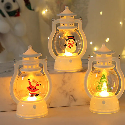 LED Santa & Snowman Lanterns