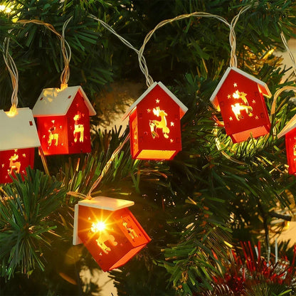 2m LED Wooden Christmas Wreath