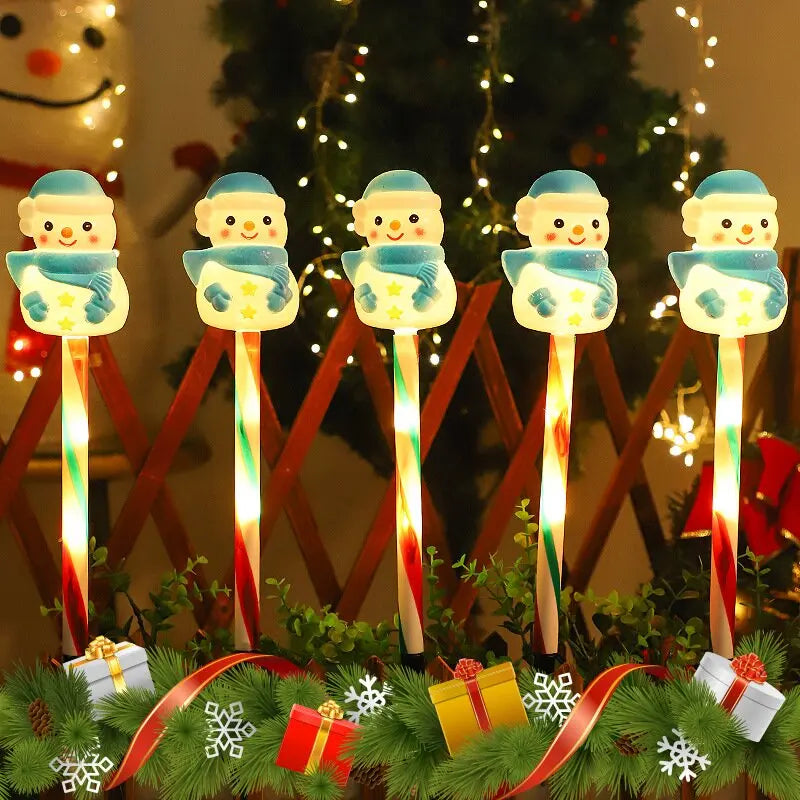 LED Snowman & Santa Garden Lights