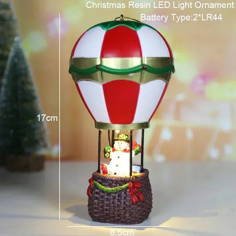 LED Christmas resin ornaments