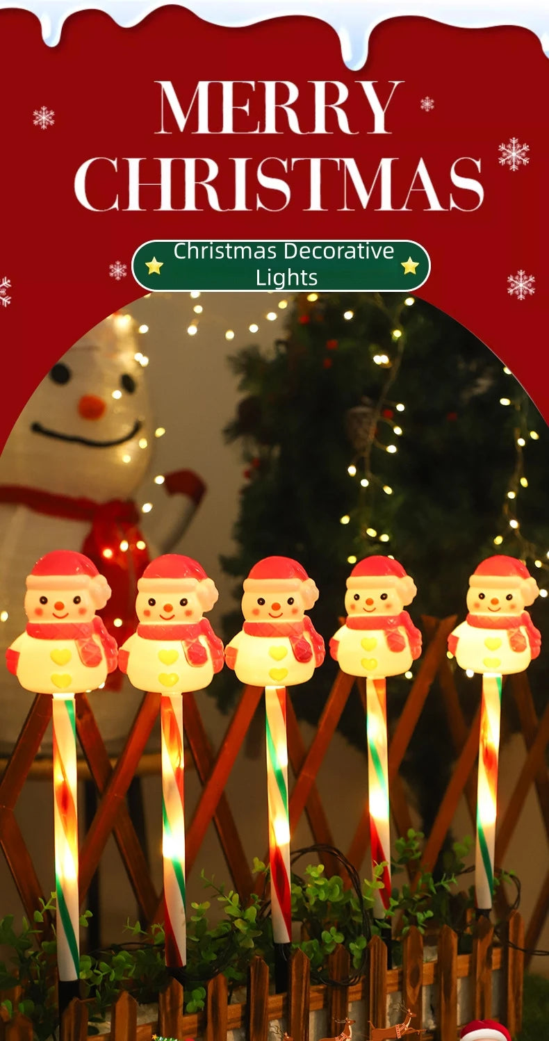 LED Snowman & Santa Garden Lights