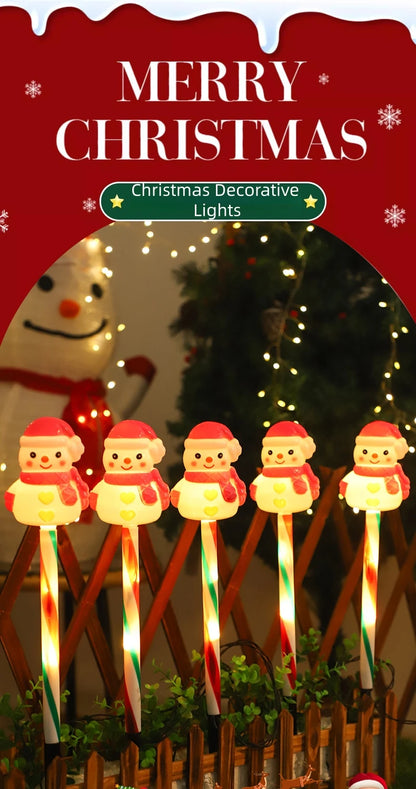 LED Snowman & Santa Garden Lights