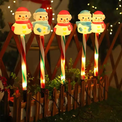 LED Snowman & Santa Garden Lights
