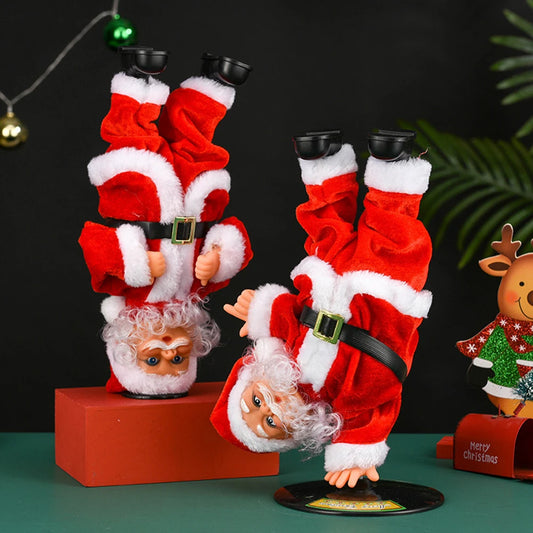 Music Dancing Headstand Santa