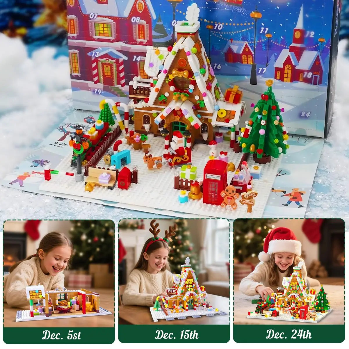 Christmas Advent Gingerbread House Toy