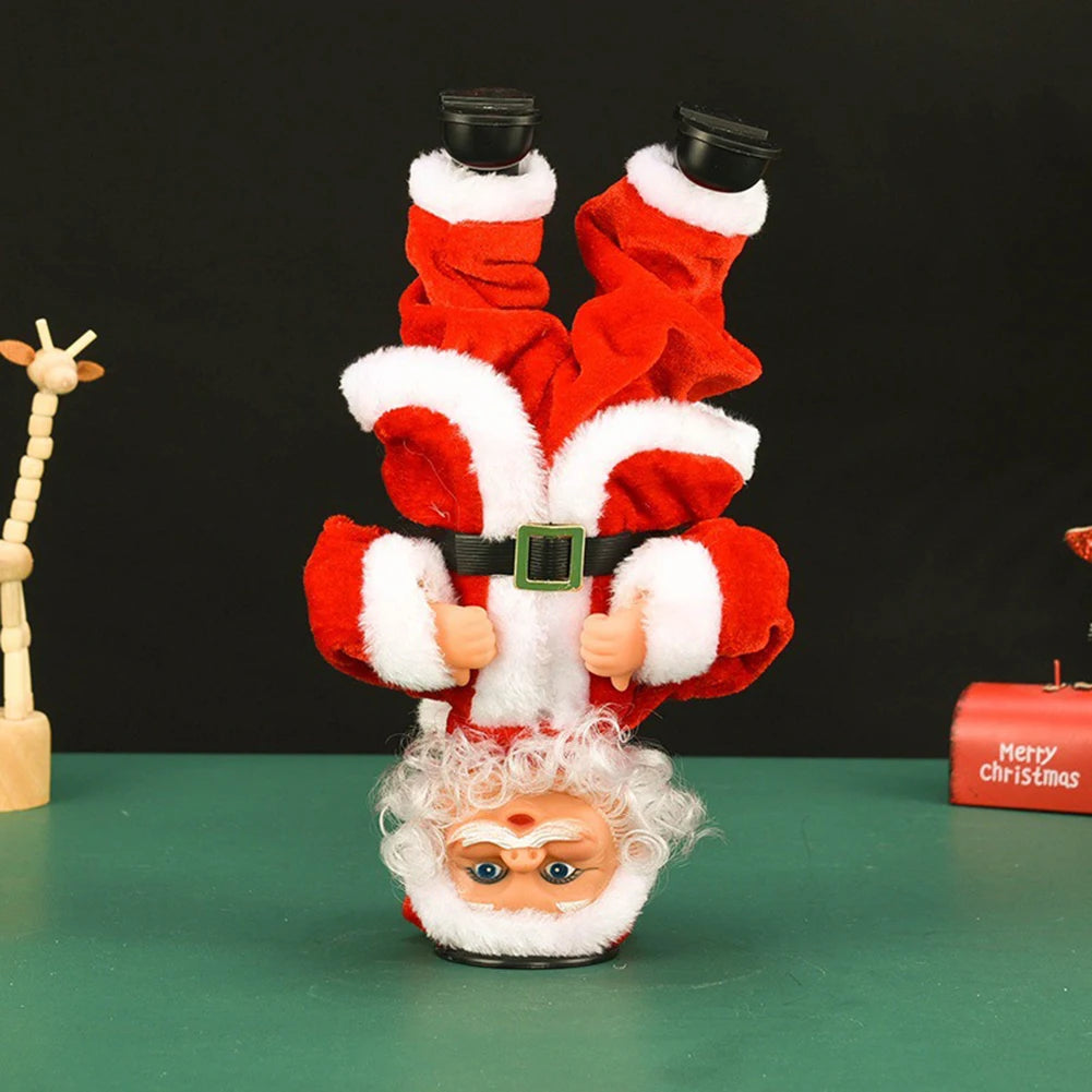 Music Dancing Headstand Santa