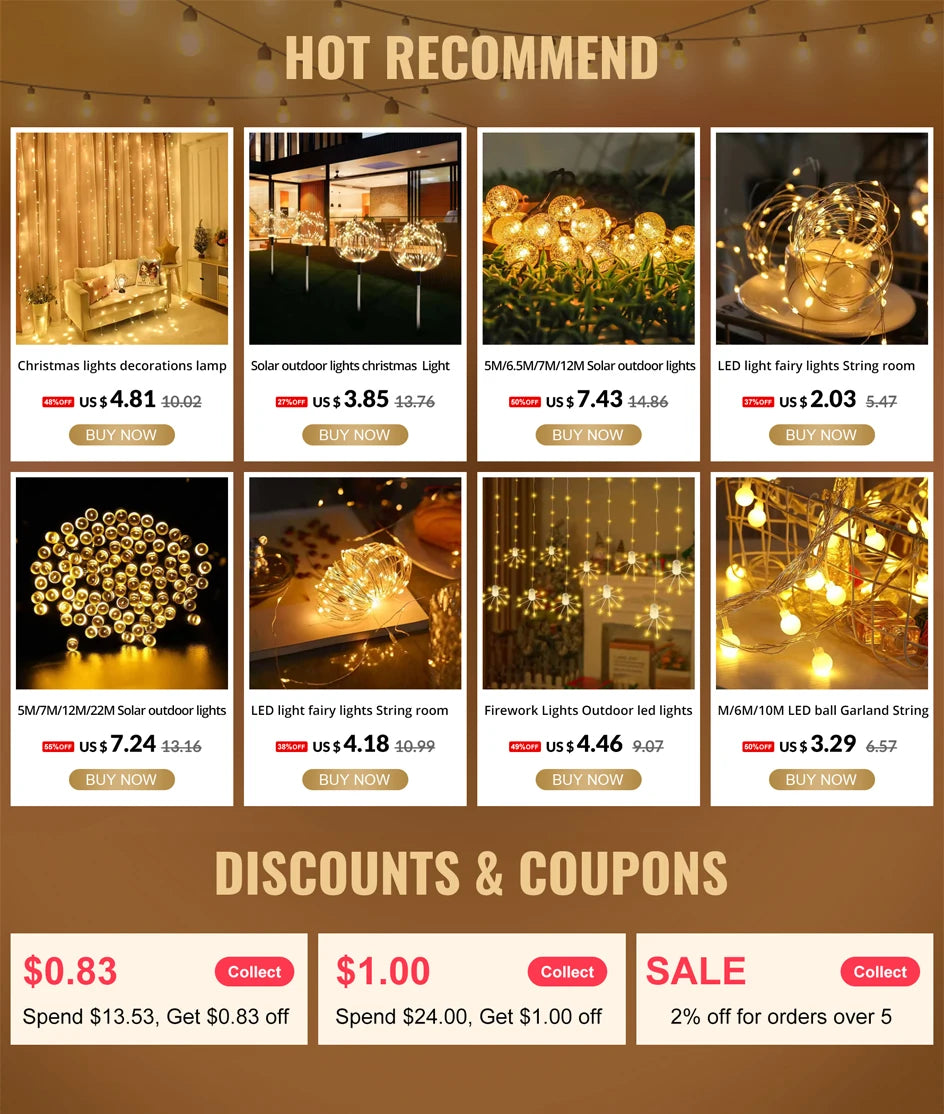 Outdoor Christmas String Lights