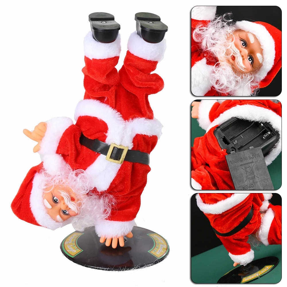 Music Dancing Headstand Santa
