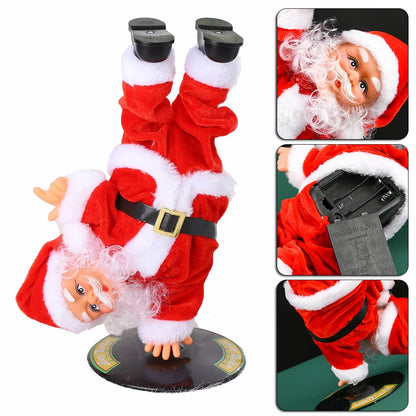 Music Dancing Headstand Santa