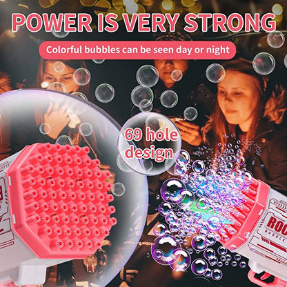 Rocket Bubble Gun Toy – 69 Holes