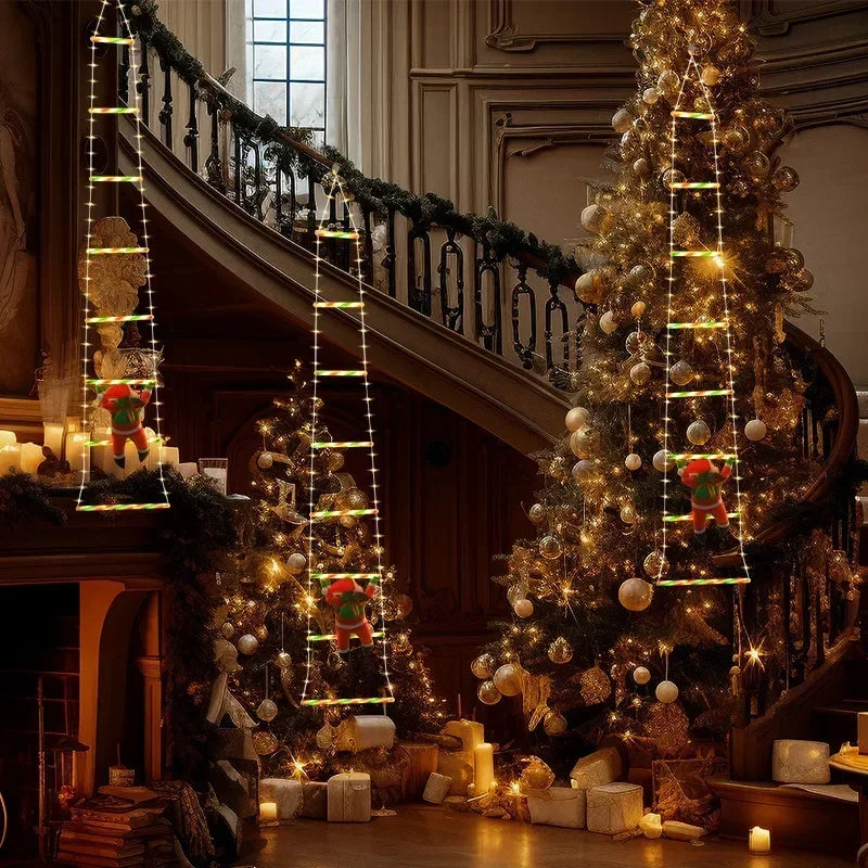 Santa LED Ladder String Lights