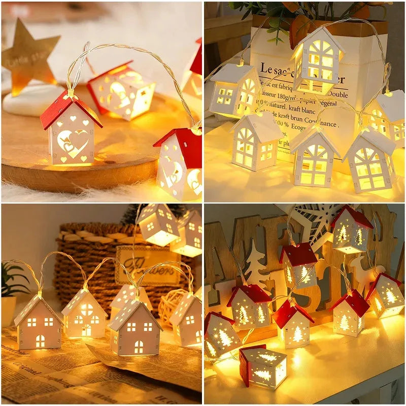 2m LED Wooden Christmas Wreath