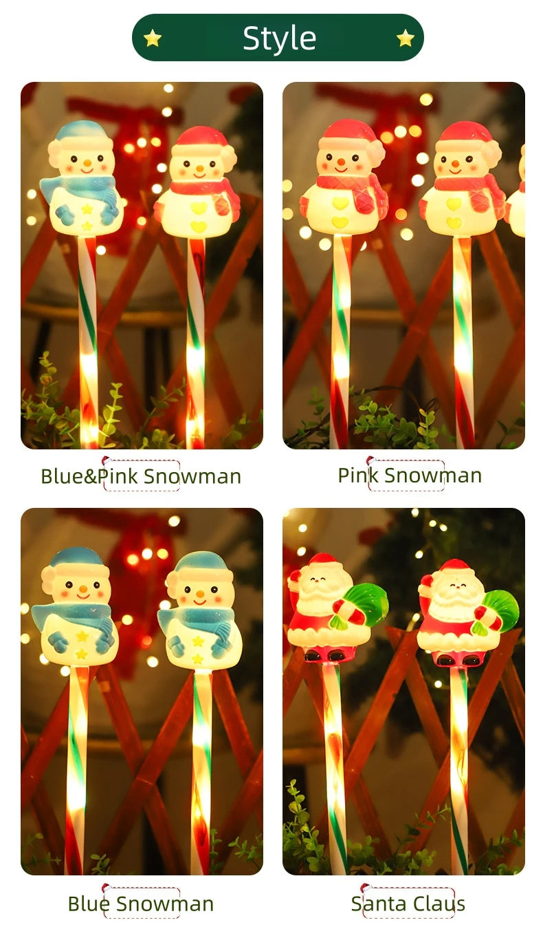 LED Snowman & Santa Garden Lights