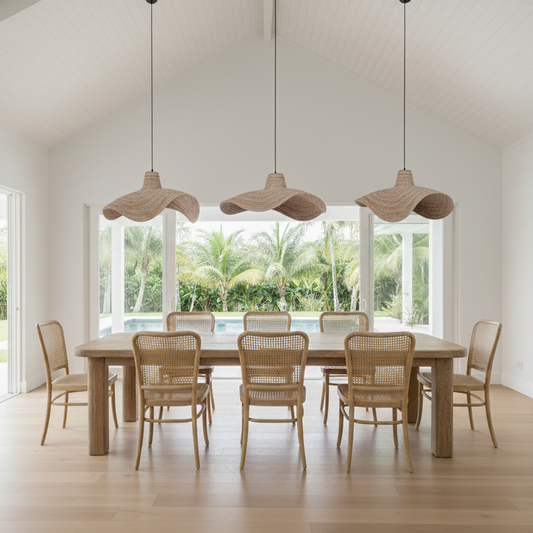 Gaia Rattan Teakwood Chair – Handcrafted Natural Dining Chair